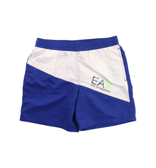 A Blue Shorts from Armani in size 10Y for boy. (Front View)