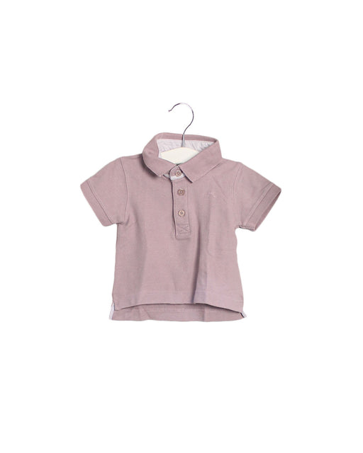 A Purple Short Sleeve Polos from Château de Sable in size 3-6M for boy. (Front View)