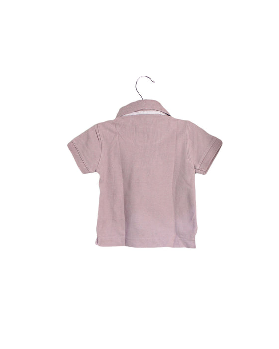 A Purple Short Sleeve Polos from Château de Sable in size 3-6M for boy. (Back View)