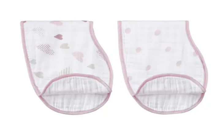 A Pink Bibs from Aden & Anais in size O/S for girl. (Back View)