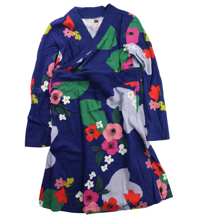 A Blue Long Sleeve Dresses from Tea in size 6T for girl. (Front View)