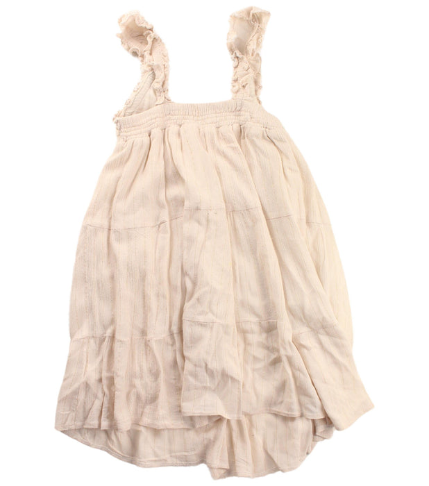 A Ivory Sleeveless Dresses from Sunset Limonade in size 4T for girl. (Back View)