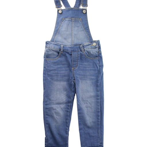 A Blue Long Overalls from Catimini in size 6T for girl. (Front View)