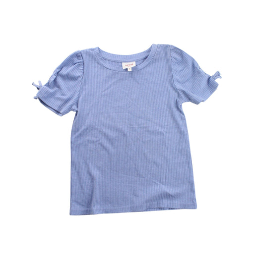 A Blue Short Sleeve Tops from Seed in size 6T for girl. (Front View)
