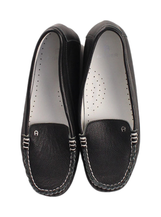 A Black Loafers & Moccasins from Aigner in size 11Y for girl. (Back View)
