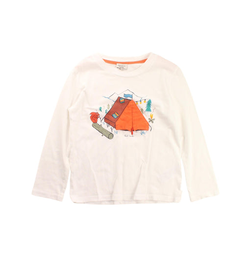 A White Long Sleeve T Shirts from Paul Smith in size 5T for boy. (Front View)