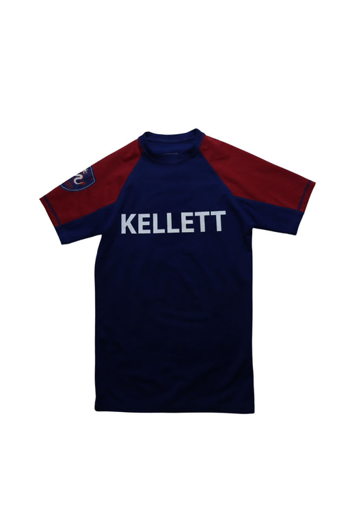 A Blue Rash Guards from Kellett School in size 4T for boy. (Front View)