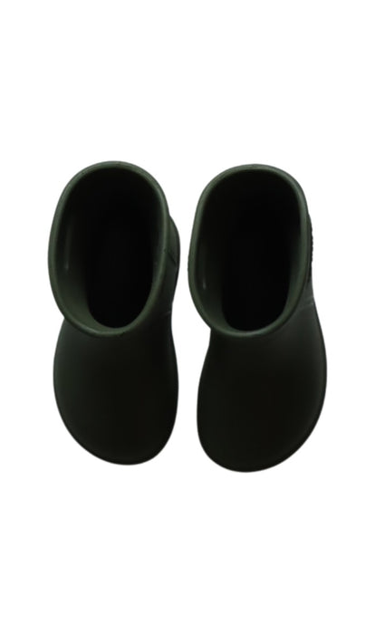 A Green Rain Boots from Crocs in size 18-24M for neutral. (Back View)