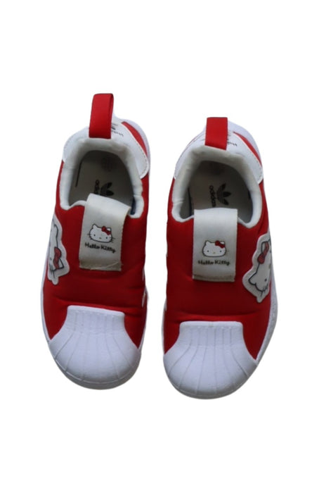 A Red Slip Ons from Adidas in size 5T for boy. (Back View)