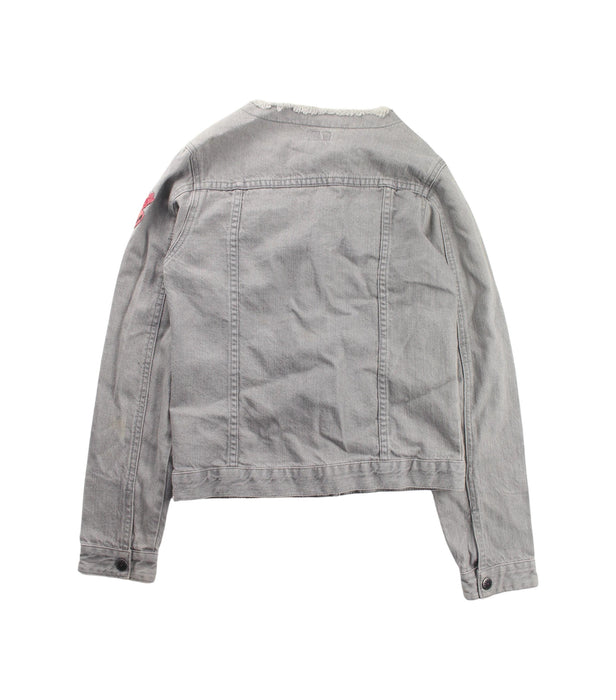 A Grey Lightweight Jackets from La Compagnie des Petits in size 12Y for girl. (Back View)