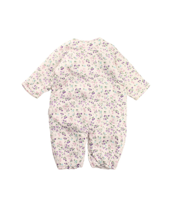 A White Long Sleeve Jumpsuits from Mides in size 3-6M for girl. (Back View)