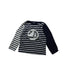 A Black Long Sleeve T Shirts from Petit Bateau in size 4T for girl. (Front View)