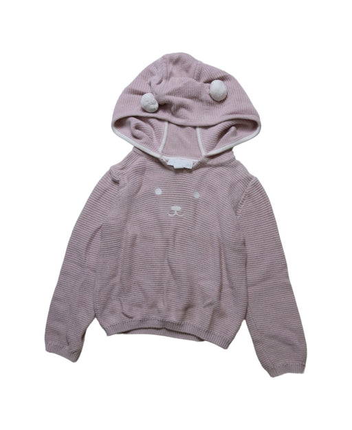 A Pink Knit Sweaters from The Little White Company in size 2T for girl. (Front View)
