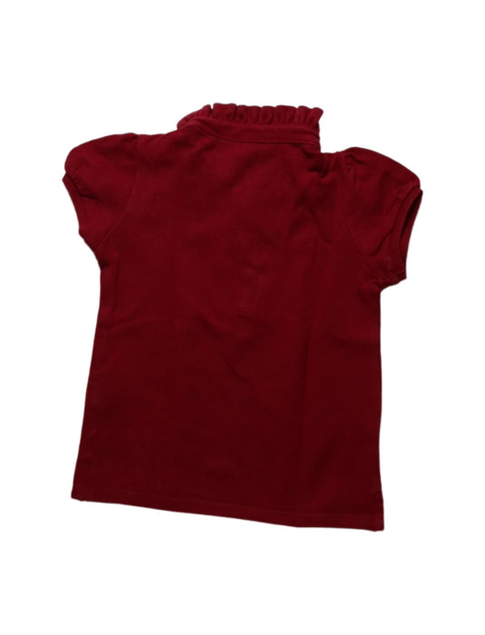 A Red Short Sleeve Polos from Ralph Lauren in size 18-24M for girl. (Back View)