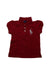 A Red Short Sleeve Polos from Ralph Lauren in size 18-24M for girl. (Front View)