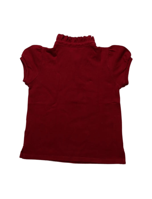 A Red Short Sleeve Polos from Ralph Lauren in size 18-24M for girl. (Back View)