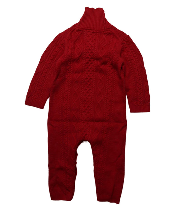 A Red Long Sleeve Jumpsuits from Janie & Jack in size 6-12M for girl. (Back View)