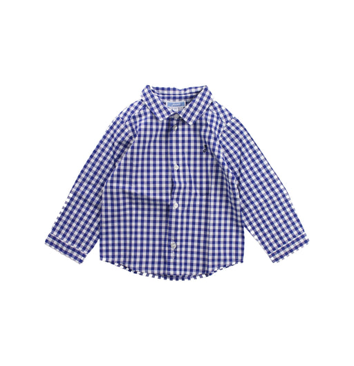 A Blue Long Sleeve Shirts from Jacadi in size 12-18M for boy. (Front View)