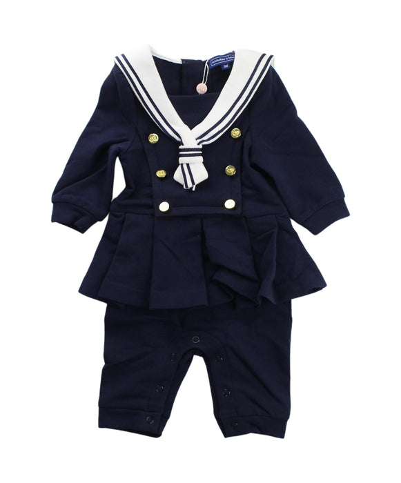 A Blue Long Sleeve Jumpsuits from Nicholas & Bears in size 0-3M for girl. (Front View)