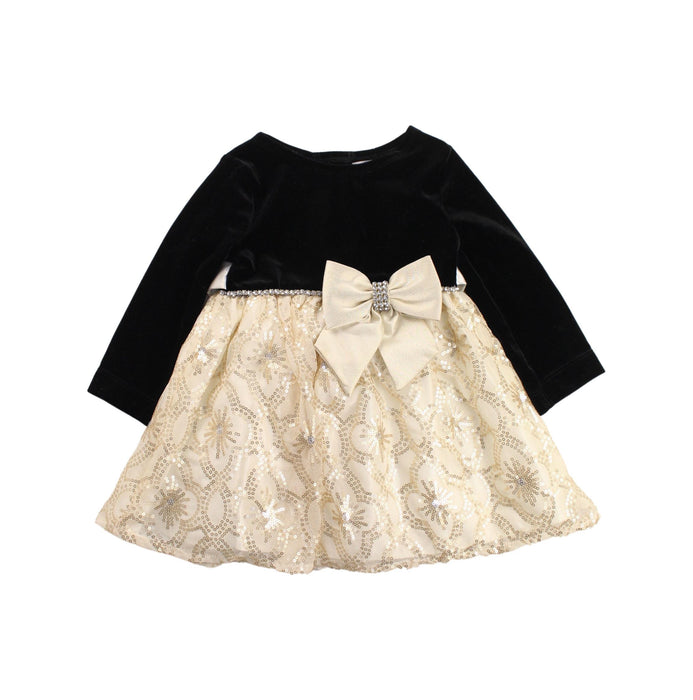 A Black Dress Sets from Rare Editions in size 6-12M for girl. (Front View)