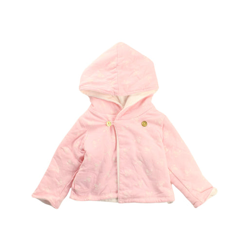 A Pink Buttoned Sweatshirts from Juicy Couture in size 3-6M for girl. (Front View)