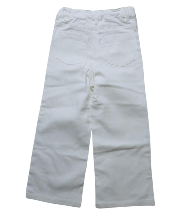 A White Casual Pants from Jacadi in size 6T for girl. (Back View)