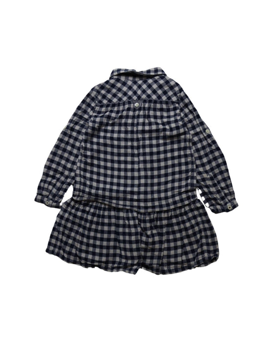 A Black Long Sleeve Dresses from Petit Bateau in size 3T for girl. (Back View)