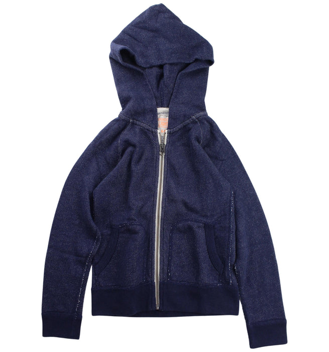 A Blue Zippered Sweatshirts from Crewcuts in size 4T for boy. (Front View)