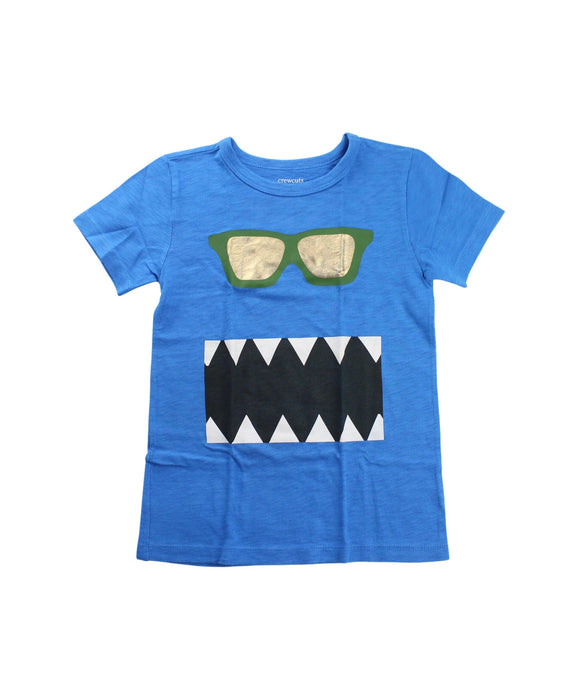 A Blue Short Sleeve T Shirts from Crewcuts in size 4T for boy. (Front View)