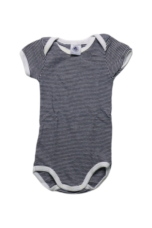 A White Short Sleeve Bodysuits from Petit Bateau in size 3-6M for neutral. (Front View)