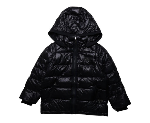 A Black Puffer/Quilted Jackets from Nicholas & Bears in size 6T for girl. (Front View)