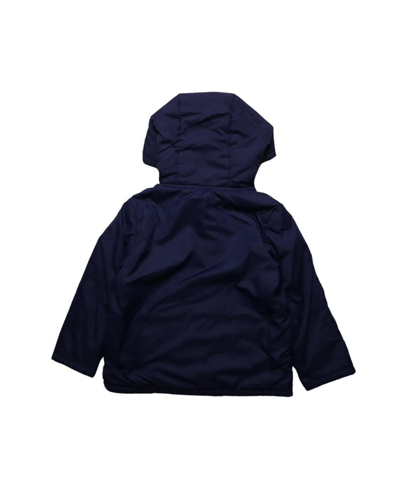 A Navy Coats from Chickeeduck in size 4T for girl. (Back View)