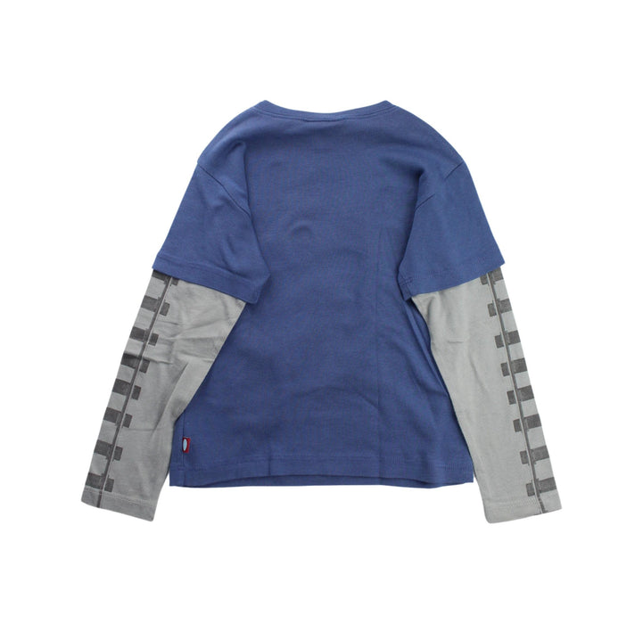 A Blue Long Sleeve T Shirts from City Threads in size 4T for boy. (Back View)