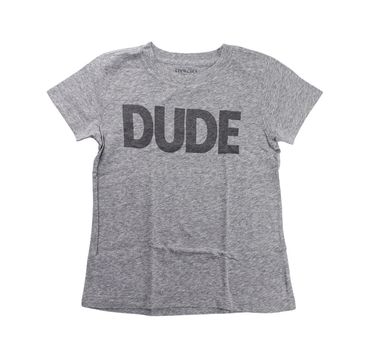 A Grey Short Sleeve T Shirts from Crewcuts in size 4T for boy. (Front View)