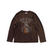 A Brown Long Sleeve T Shirts from City Threads in size 5T for boy. (Front View)