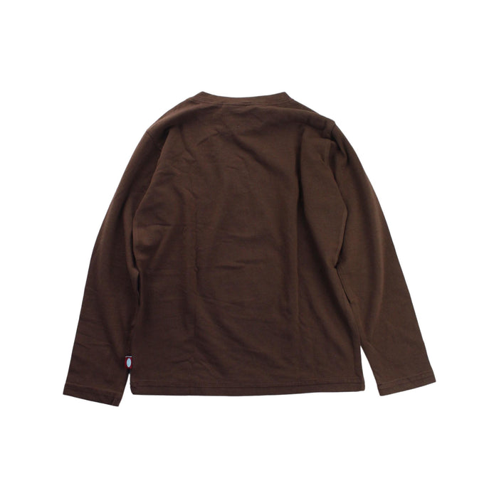 A Brown Long Sleeve T Shirts from City Threads in size 5T for boy. (Back View)