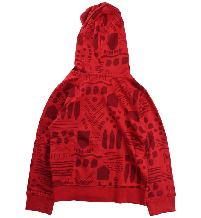 A Red Zippered Sweatshirts from Desigual in size 3T for boy. (Back View)