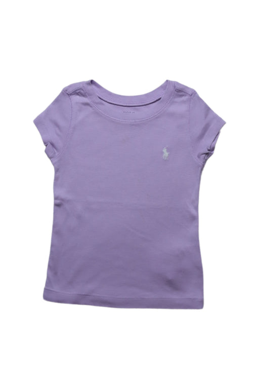 A Purple Short Sleeve T Shirts from Polo Ralph Lauren in size 2T for girl. (Front View)