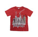 A Red Short Sleeve T Shirts from City Threads in size 4T for boy. (Front View)