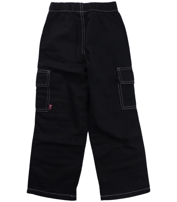 A Black Casual Pants from City Threads in size 4T for boy. (Back View)