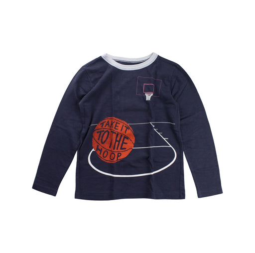 A Blue Long Sleeve T Shirts from Crewcuts in size 4T for boy. (Front View)