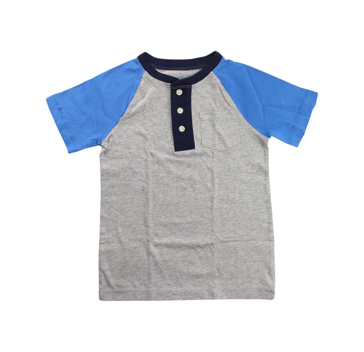 A Blue Short Sleeve Tops from Crewcuts in size 4T for boy. (Front View)