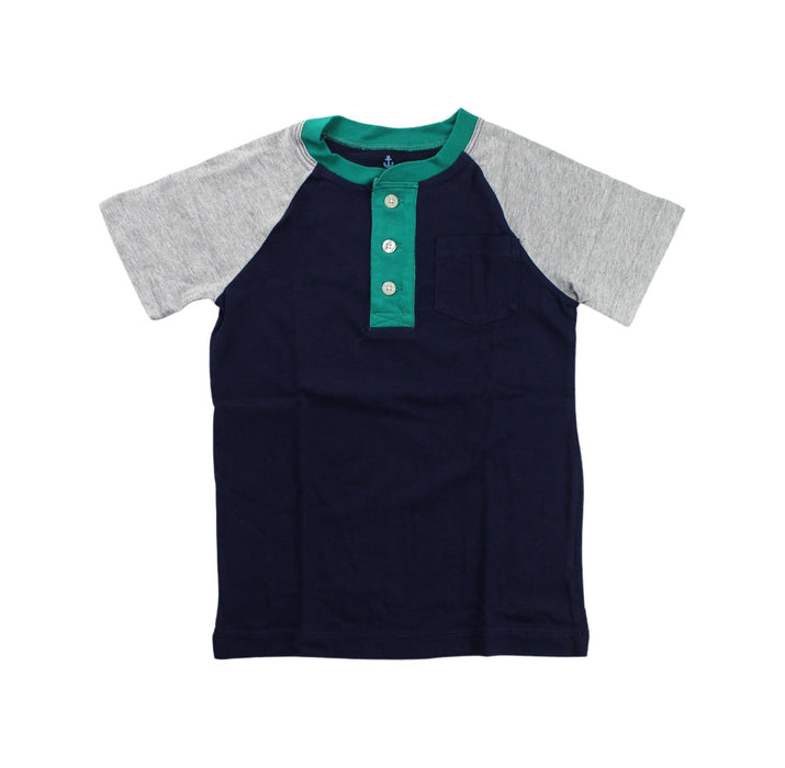 A Blue Short Sleeve Tops from Crewcuts in size 4T for boy. (Front View)