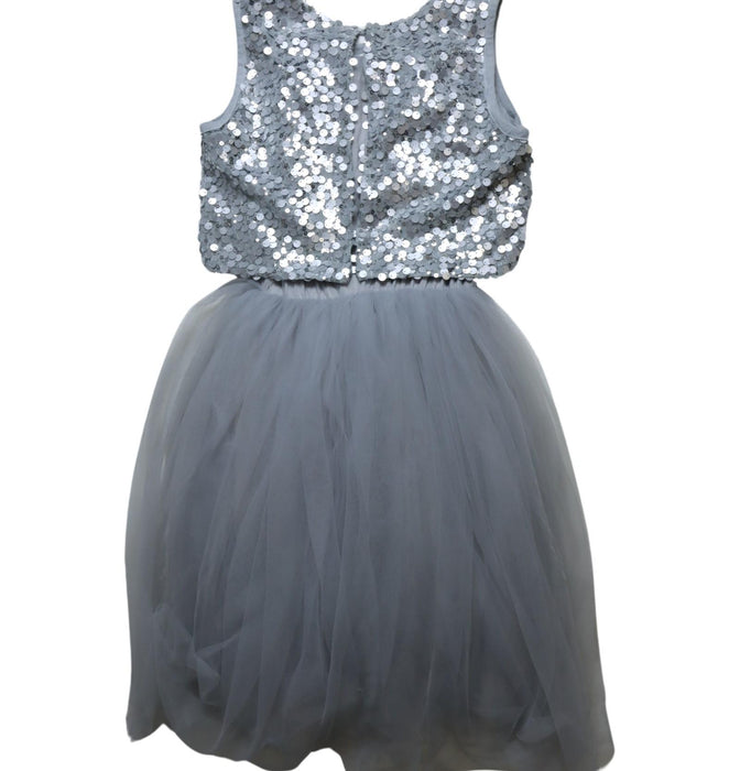 A Grey Sleeveless Dresses from Britt in size 12Y for girl. (Back View)