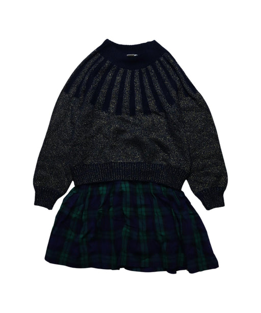 A Multicolour Sweater Dresses from Crewcuts in size 5T for girl. (Front View)