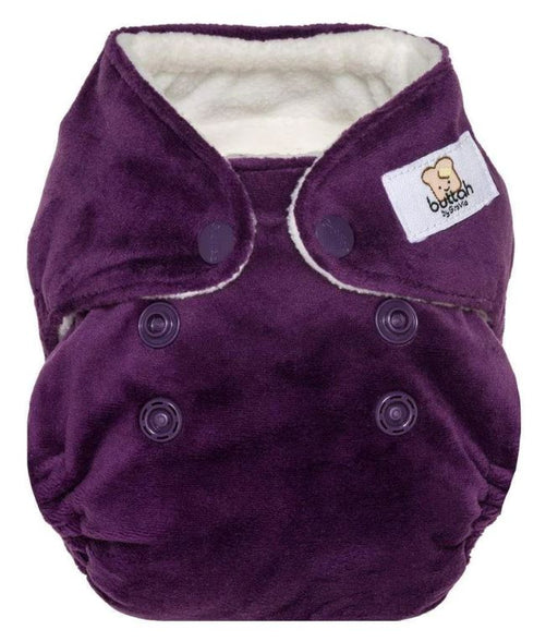 A Purple Cloth Diapers from GroVia in size Newborn for girl. (Front View)