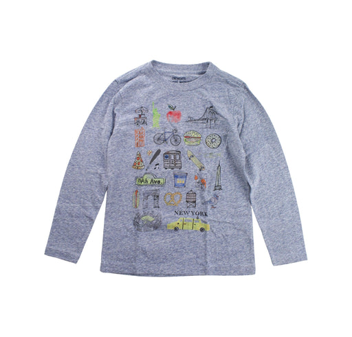 A Grey Long Sleeve T Shirts from Crewcuts in size 4T for boy. (Front View)