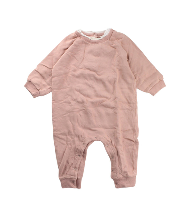 A Pink Long Sleeve Jumpsuits from Bonton in size 2T for girl. (Front View)