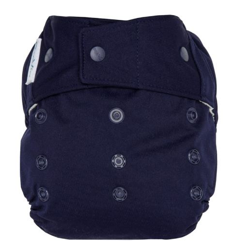 A Navy Cloth Diapers from GroVia in size O/S for neutral. (Front View)