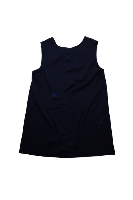 A Navy Sleeveless Tops from Kellett School in size 5T for girl. (Back View)